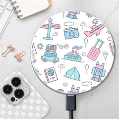 Transportation Seamless Pattern Wireless Charger by Jancukart