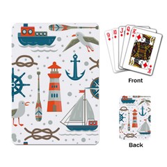 Nautical-elements-pattern-background Playing Cards Single Design (rectangle)