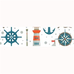 Nautical-elements-pattern-background Large Bar Mat