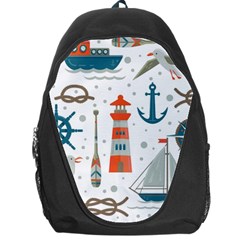 Nautical-elements-pattern-background Backpack Bag