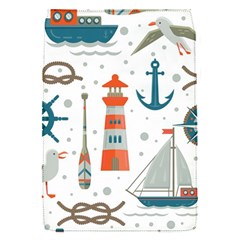 Nautical-elements-pattern-background Removable Flap Cover (s)