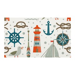 Nautical-elements-pattern-background Banner And Sign 5  X 3 