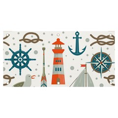 Nautical-elements-pattern-background Banner And Sign 6  X 3 