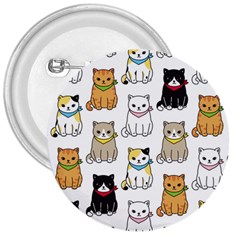 Cat-kitten-seamless-pattern 3  Buttons