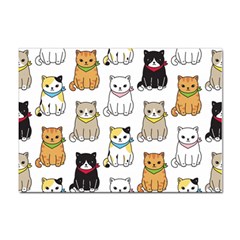 Cat-kitten-seamless-pattern Sticker A4 (10 Pack)