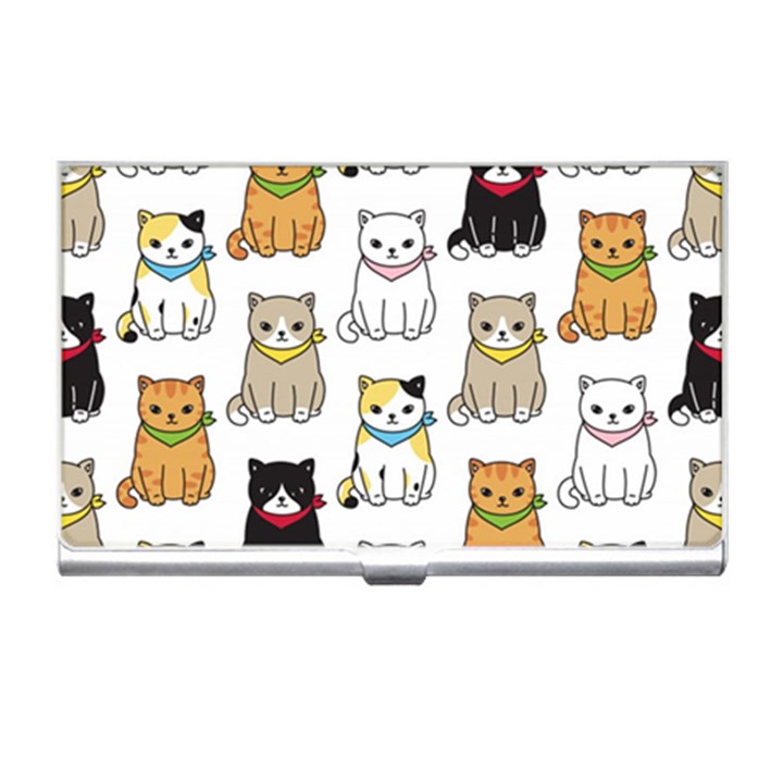 Cat-kitten-seamless-pattern Business Card Holder