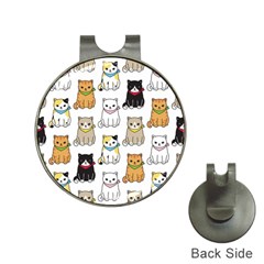 Cat-kitten-seamless-pattern Hat Clips With Golf Markers