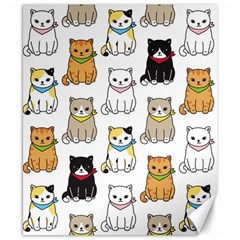 Cat-kitten-seamless-pattern Canvas 8  X 10 