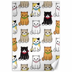 Cat-kitten-seamless-pattern Canvas 12  X 18 