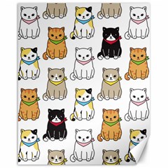 Cat-kitten-seamless-pattern Canvas 16  X 20 