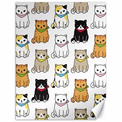 Cat-kitten-seamless-pattern Canvas 18  X 24 