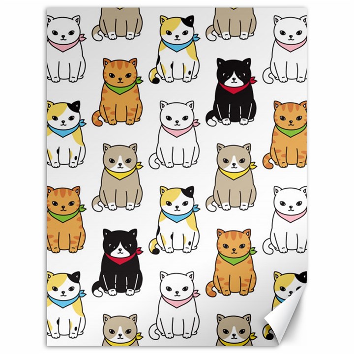 Cat-kitten-seamless-pattern Canvas 18  x 24 