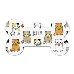 Cat-kitten-seamless-pattern Dog Tag Bone (two Sides)