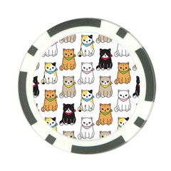 Cat-kitten-seamless-pattern Poker Chip Card Guard by Jancukart