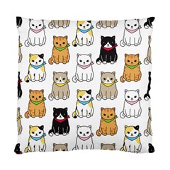 Cat-kitten-seamless-pattern Standard Cushion Case (two Sides)