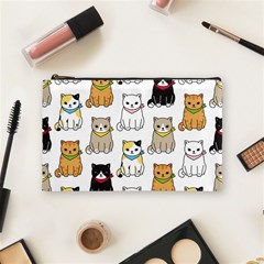 Cat-kitten-seamless-pattern Cosmetic Bag (medium) by Jancukart