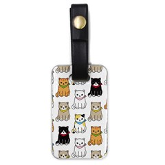 Cat-kitten-seamless-pattern Luggage Tag (one Side)