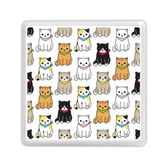 Cat-kitten-seamless-pattern Memory Card Reader (square)