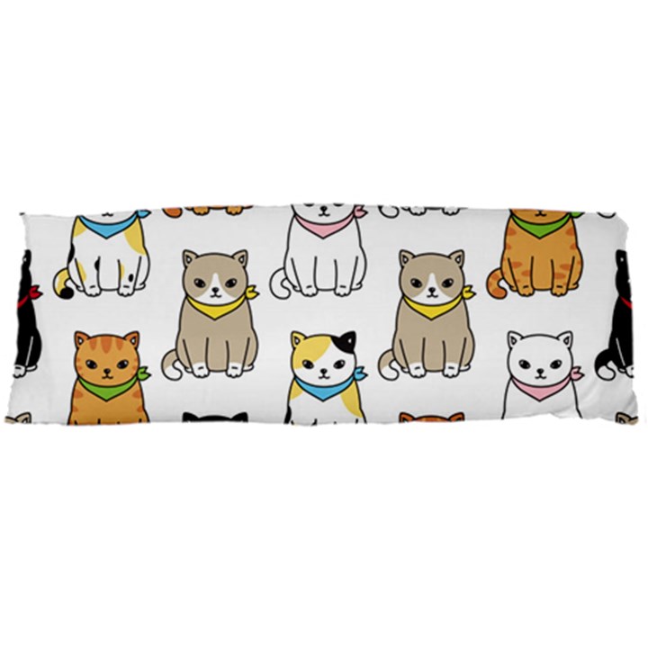 Cat-kitten-seamless-pattern Body Pillow Case Dakimakura (Two Sides)