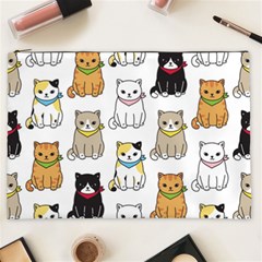 Cat-kitten-seamless-pattern Cosmetic Bag (xxl) by Jancukart