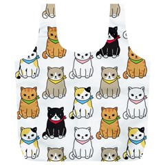 Cat-kitten-seamless-pattern Full Print Recycle Bag (xl) by Jancukart