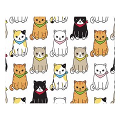 Cat-kitten-seamless-pattern Double Sided Flano Blanket (large) 