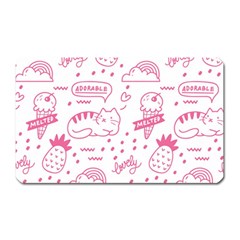 Cute-girly-seamless-pattern Magnet (rectangular)