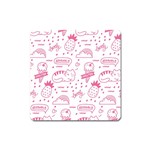 Cute-girly-seamless-pattern Square Magnet Front