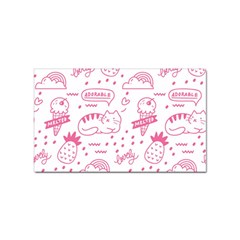 Cute-girly-seamless-pattern Sticker Rectangular (100 Pack)