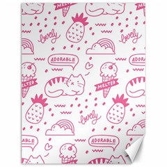 Cute-girly-seamless-pattern Canvas 12  X 16 