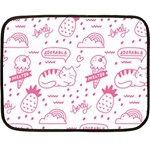 Cute-girly-seamless-pattern Double Sided Fleece Blanket (Mini)  35 x27  Blanket Front