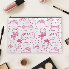 Cute-girly-seamless-pattern Cosmetic Bag (large)