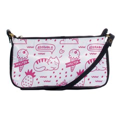 Cute-girly-seamless-pattern Shoulder Clutch Bag