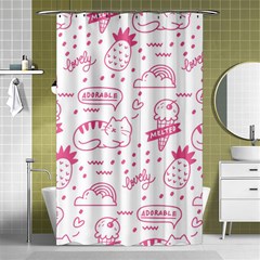 Cute-girly-seamless-pattern Shower Curtain 48  X 72  (small)  by Jancukart