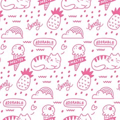 Cute-girly-seamless-pattern Play Mat (square)