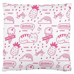 Cute-girly-seamless-pattern Large Cushion Case (two Sides)