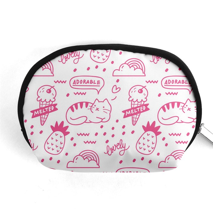 Cute-girly-seamless-pattern Accessory Pouch (Medium)