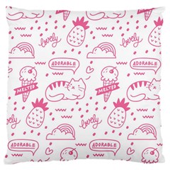 Cute-girly-seamless-pattern Standard Flano Cushion Case (two Sides)