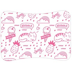 Cute-girly-seamless-pattern Velour Seat Head Rest Cushion