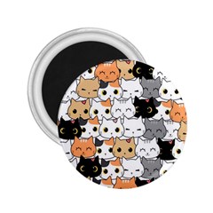 Cute-cat-kitten-cartoon-doodle-seamless-pattern 2 25  Magnets