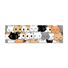 Cute-cat-kitten-cartoon-doodle-seamless-pattern Sticker Bumper (10 Pack) by Jancukart