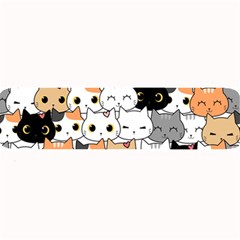 Cute-cat-kitten-cartoon-doodle-seamless-pattern Large Bar Mat