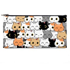 Cute-cat-kitten-cartoon-doodle-seamless-pattern Pencil Case