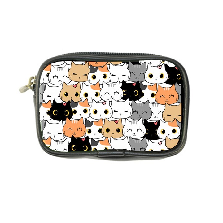 Cute-cat-kitten-cartoon-doodle-seamless-pattern Coin Purse