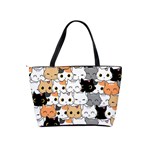 Cute-cat-kitten-cartoon-doodle-seamless-pattern Classic Shoulder Handbag Back