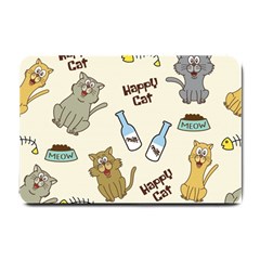 Happy-cats-pattern-background Small Doormat