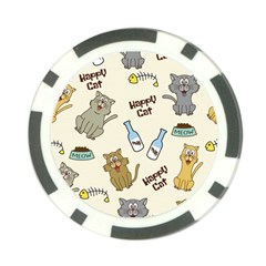 Happy-cats-pattern-background Poker Chip Card Guard