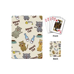 Happy-cats-pattern-background Playing Cards Single Design (mini)