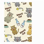 Happy-cats-pattern-background Small Garden Flag (Two Sides) Front