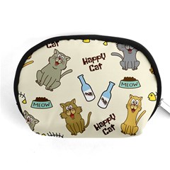 Happy-cats-pattern-background Accessory Pouch (medium)